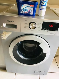 8KGS SILVER HISENSE FRONT LOADER WASHING MACHINE