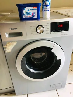 8KGS SILVER HISENSE FRONT LOADER WASHING MACHINE