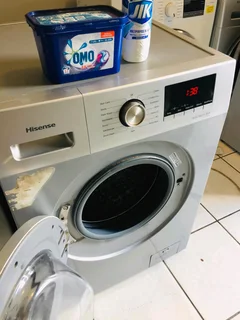 8KGS SILVER HISENSE FRONT LOADER WASHING MACHINE