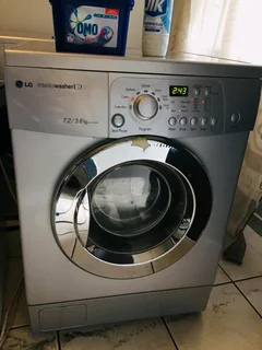 Silver Lg Direct Drive Front Loader Washer And Dryer Combo Machine