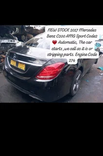 2017 Mercedes Benz C200 AMG Sport Code2Automatic, The car starts, we sell as it is or stripping part