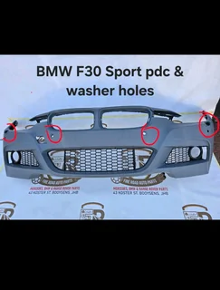 BMW F30 Sport pdc &amp; washer holes bumper