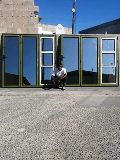 Aluminum double doors