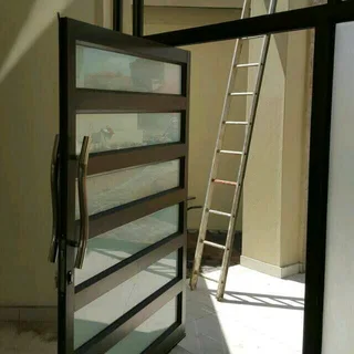 Aluminum double doors