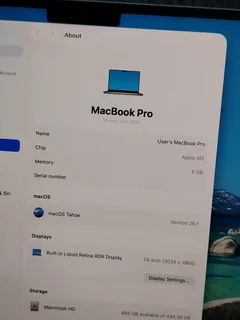 14-Inch MacBook Pro M3 Chip 8GB 512GB (CASH or SWOP)