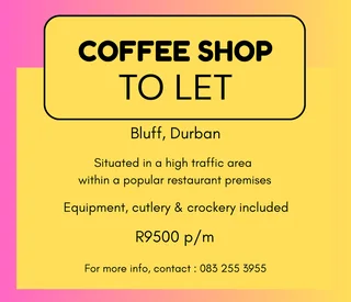 Coffee shop to let