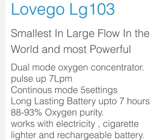 Portable dual mode Oxygen concentrator machine second hand. Excellent condition urgent sale n.c.o.