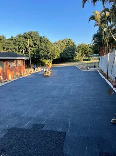 Tarring paving retaining walls concrete and painting