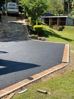 Tarring paving retaining walls concrete and painting