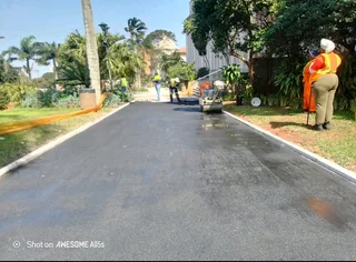 Tarring, paving, retaining walls and concrete works