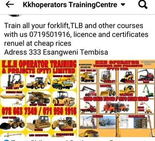 We renuel certificate and licences for forklift