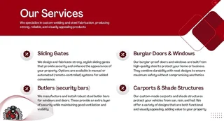 Steelwork  gates,burglar bar, carport