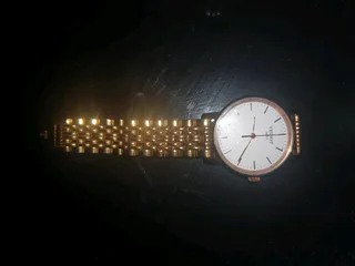 Titanium Tisso watch and pure gold watch