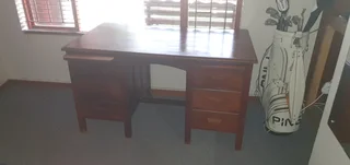 Solid African Teak Study Table – Timeless Craftsmanship!