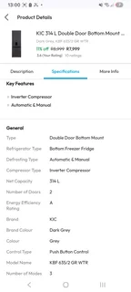 Fridge freezer kic new