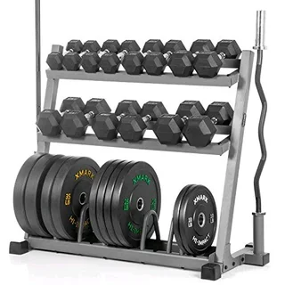 Dumbell and weigh plate storage rack