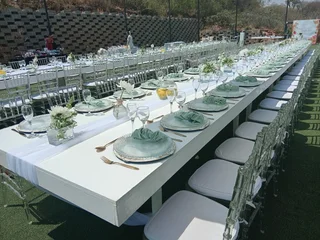 Year end Functions decor and All party equipment hire.Waterproof Stretch tent with tables and chairs