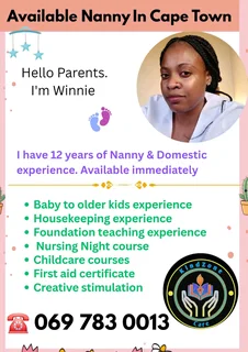 Qualified Nanny/ House Maid  available.