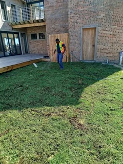 Paving And Roll On Lawn Installation