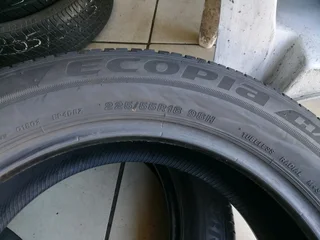2x 225/55/R18 BRIDGESTONE ECOPIA TYRES 90%THREAD LIFE CALL NATAL 0783564464