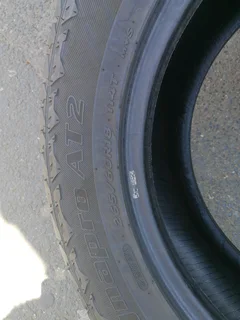 2x 265/60/R18 HANKOOK DYNAPRO AT2 TYRES 95%THREAD LIFE CALL NATAL 0783564464