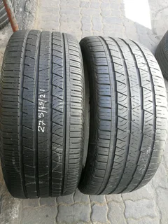 2x 275/45/r20 Continental Cross Contact Tyres 90%thread Life Call Natal 0783564464