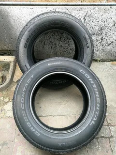 2x 265/60/R18 CONTINENTAL CROSS CONTACT TYRES 98%THREAD LIFE CALL NATAL 0783564464