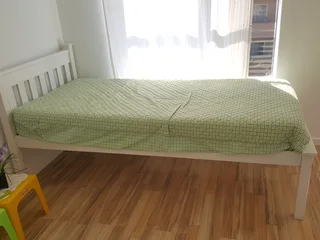 white bed with matress for sale!