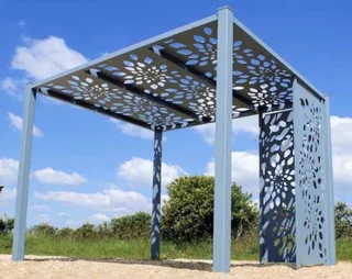  Transform Your Outdoor Space with a Laser-Cut Steel Pergola! 