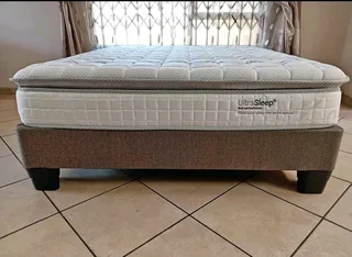Double bed with base and mattress