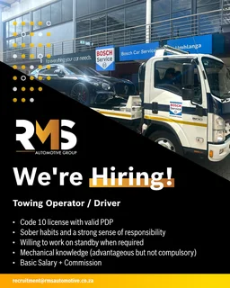 Tow Truck Driver Required