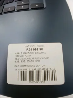 Macbook air M3 chip