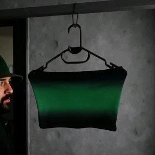 Green and Black Tube Top