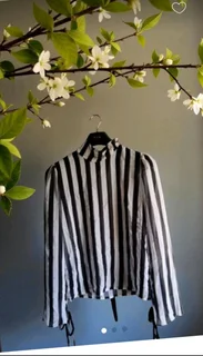 Black and White stripe blouse