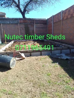 Slab setup for wooden wendy structure