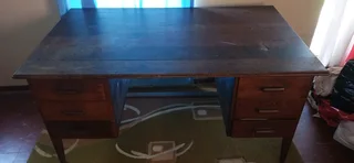 Office desk. Classic solid wood