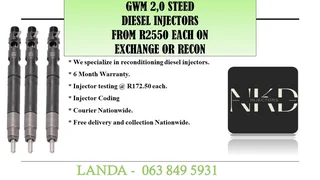 SSANGYONG 2.0 INJECTORS NEW ON EXCHANGE