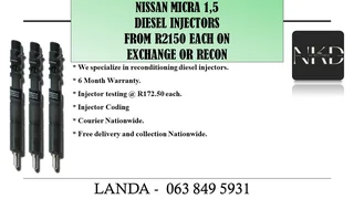 NISSAN NP300 INJECTORS NEW ON EXCHANGE