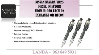 Nissan Navara Yd25 Injectors New On Exchange