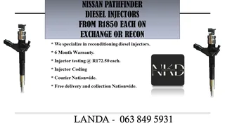 Nissan Pathfinder Injectors New On Exchange
