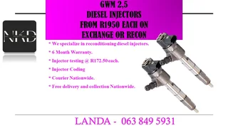 NISSAN PATHFINDER INJECTORS NEW ON EXCHANGE