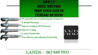 HYUNDAI H1 INJECTORS NEW ON EXCHANGE