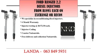 Ford Ranger 2.2 Injectors New On Exchange