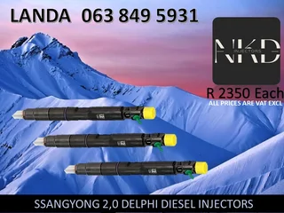 Ssangyong 2.0 Diesel Injectors For Sale Or Recon With Warranty