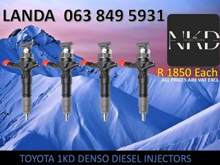Toyota 1kd Diesel Injectors For Sale Or Recon With Warranty