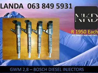 Gwm 2.8 Diesel Injectors For Sale Or Recon With Warranty