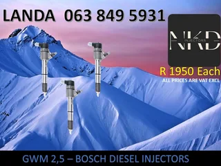 Gwm 2.5 Diesel Injectors For Sale Or Recon With Warranty