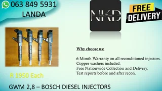 HYUNDAI TERRACAN 2.9 DIESEL FUEL INJECTORS