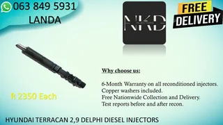 Hyundai Terracan 2.9 Diesel Fuel Injectors