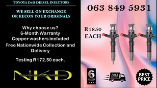 Toyota D4d Diesel Injectors For Sale We Sell On Exchange Or Recon